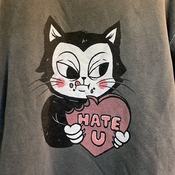 Just Peachy “Hate U” crew neck size M - Picture 2 of 4